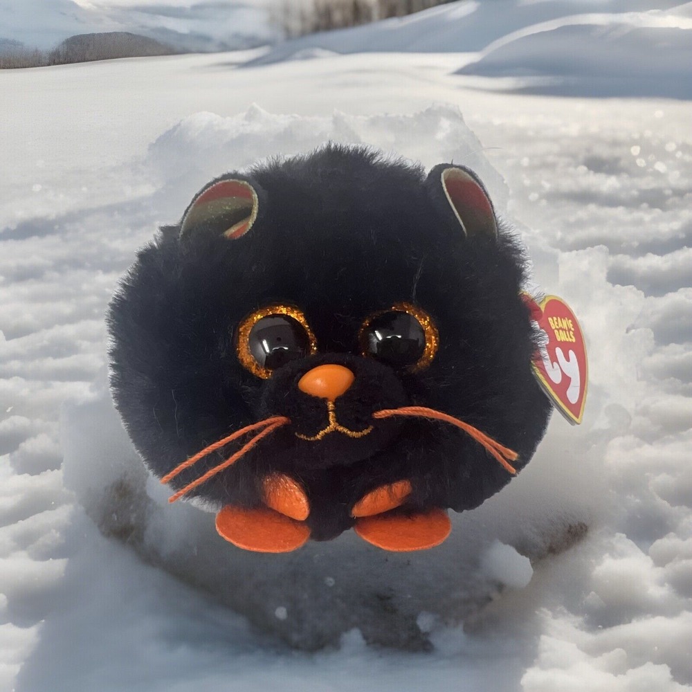 Halloween Black Cat Mystic Beanie Baby Plush Ty Beanie Balls Stuffed Toy Animal